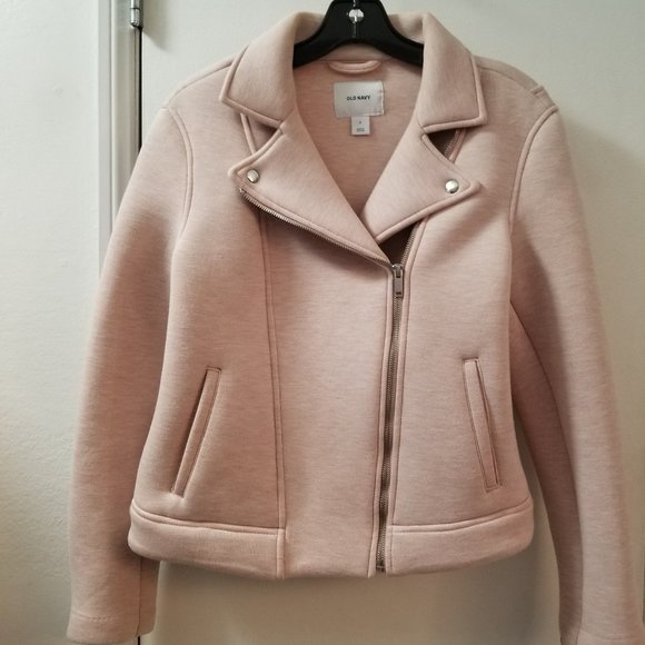 Old Navy soft scubba jacket zip up motorcycle style - Picture 3 of 9